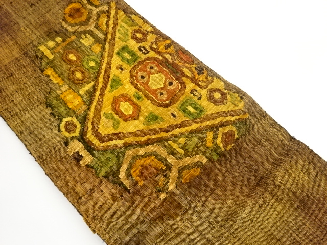 JAPANESE NAGOYA OBI / MAWATA TSUMUGI / WOVEN ABSTRACT